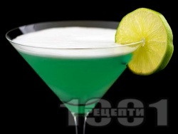  Baby Blue Martini    Blue Curaçao -   